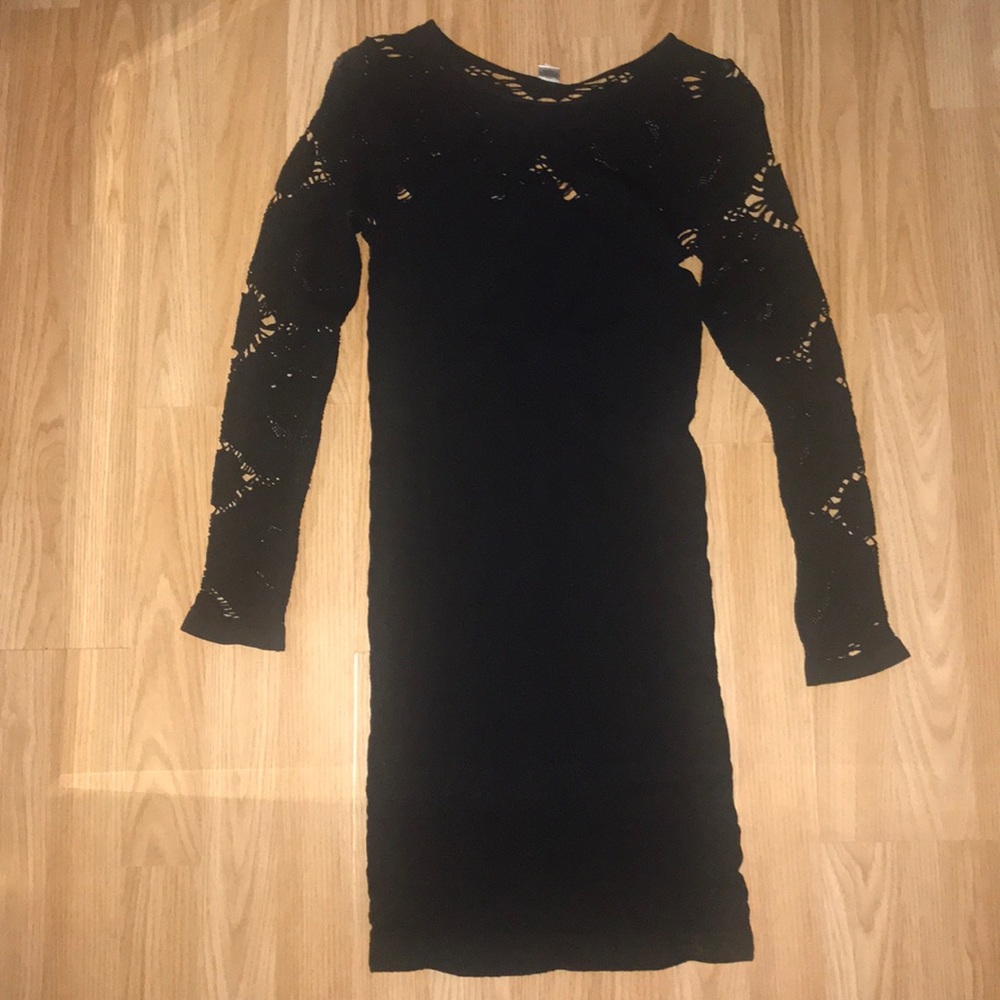 Black Lace Midi Dress